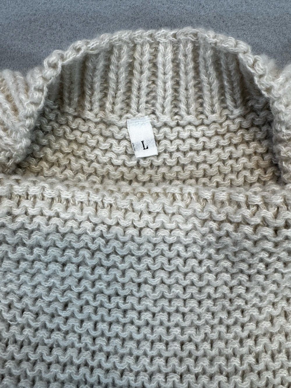 Cozy Cable Knit Crewneck Sweater - Cream - Picture 5 of 8